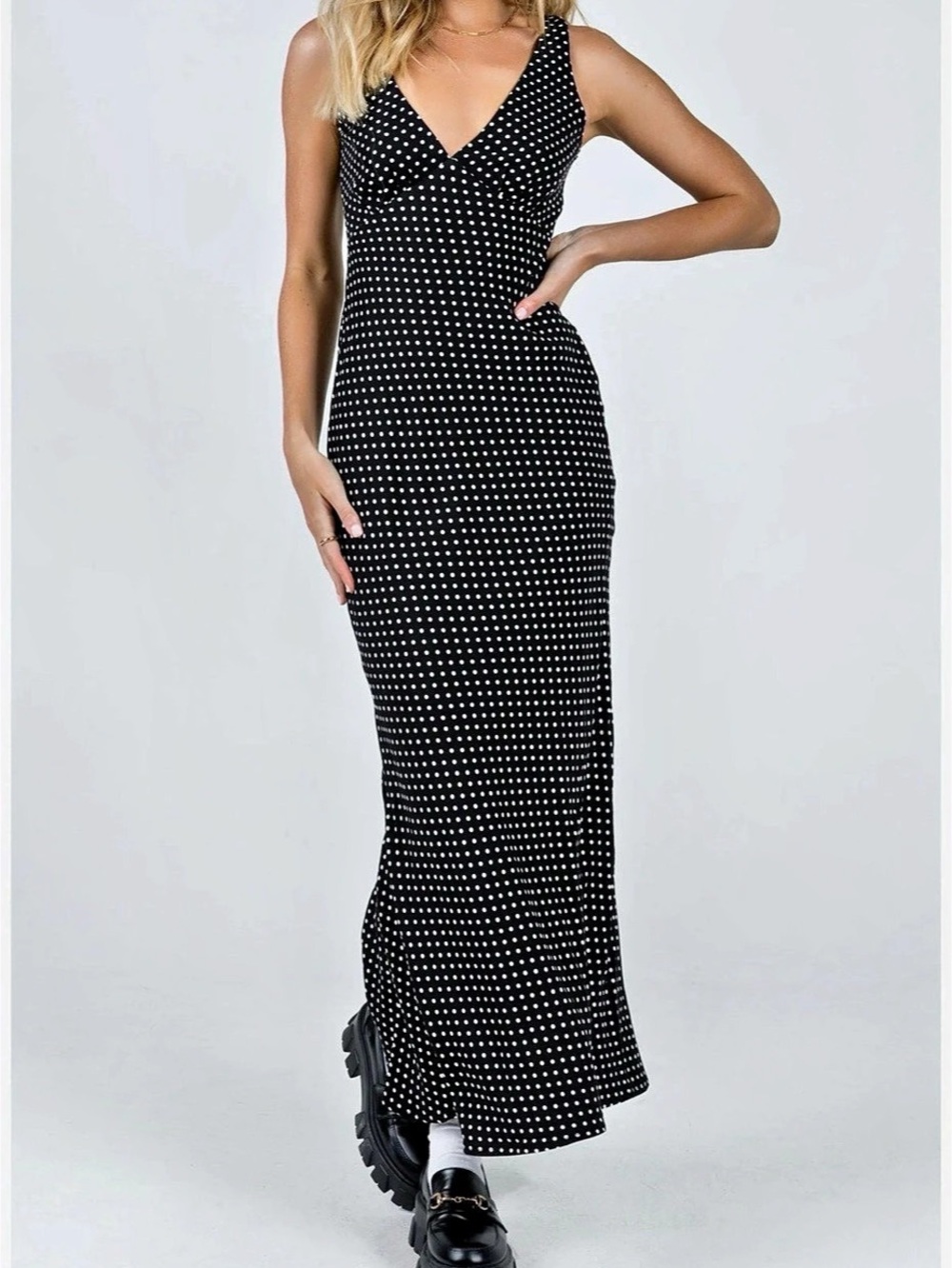 Princess Polly Nellie Polka Dot Maxi Dress